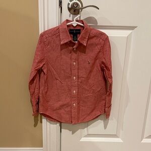 Polo Ralph Lauren. Pinkish button down Shirt. Boys. Size 5. Hardly wore